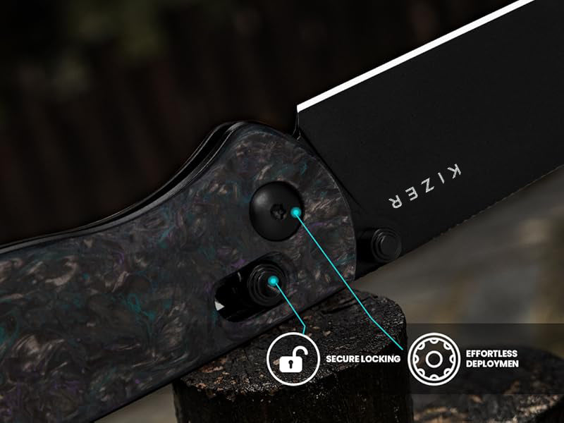 Drop Bear S35VN Blade Fat Carbon Handle Ki3619A4-Kizer