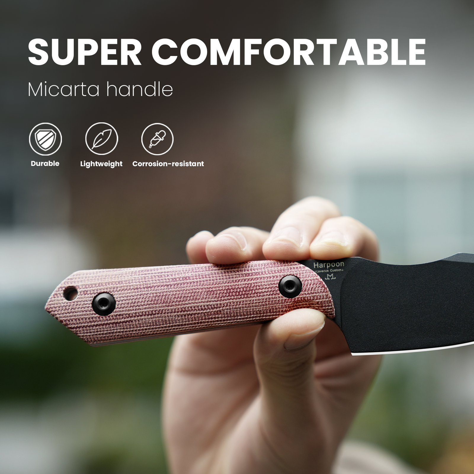 Harpoon | D2 | G10+Micarta | 1040E1