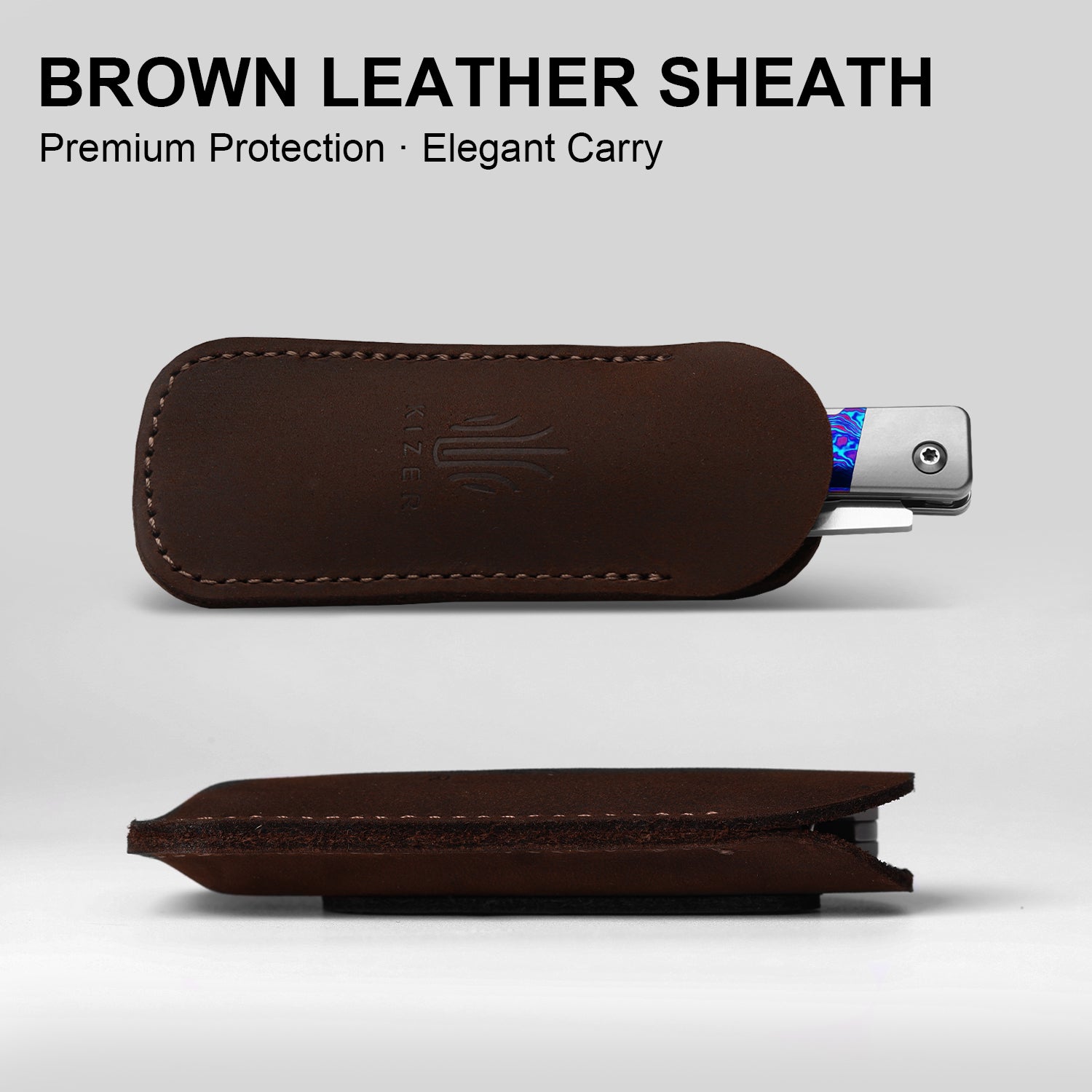 Little Grand | M390 | Titanium & Titanium Damascus | KizerB™ 2670A3 | Limited