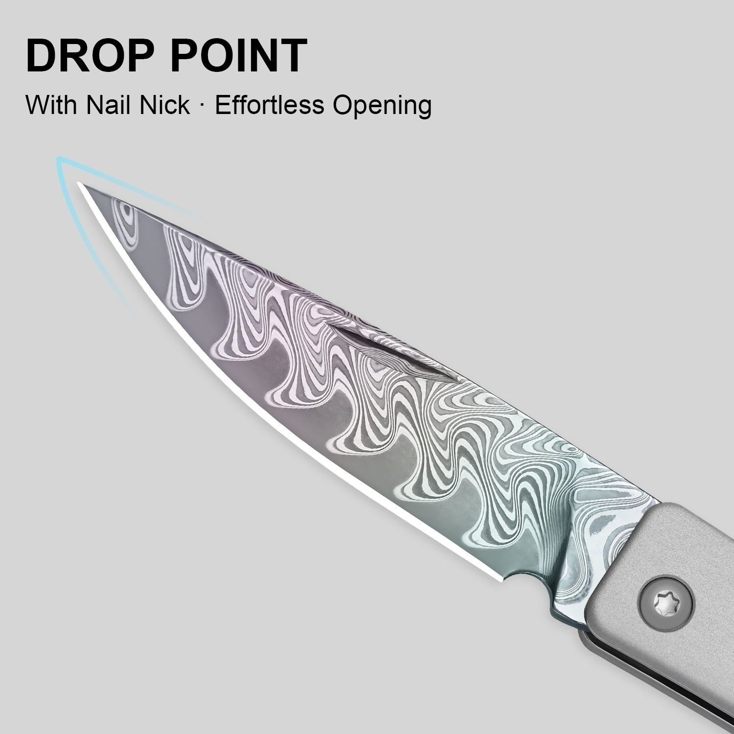 Little Grand | Damascus | Aluminum & Crystallized Titanium | KizerB™ 2670A4 | Limited