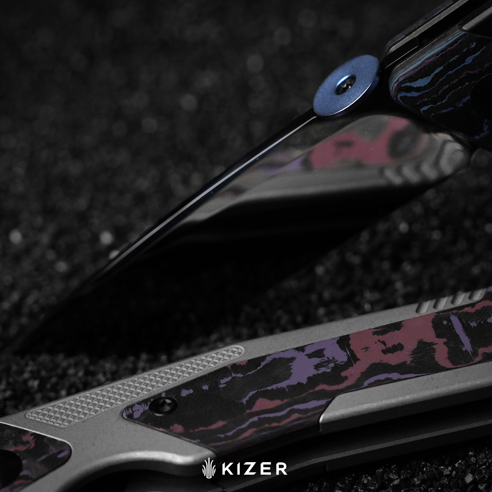 Sable Chief | K390 | Polished DLC Ultra | Titanium & FatCarbon Purple