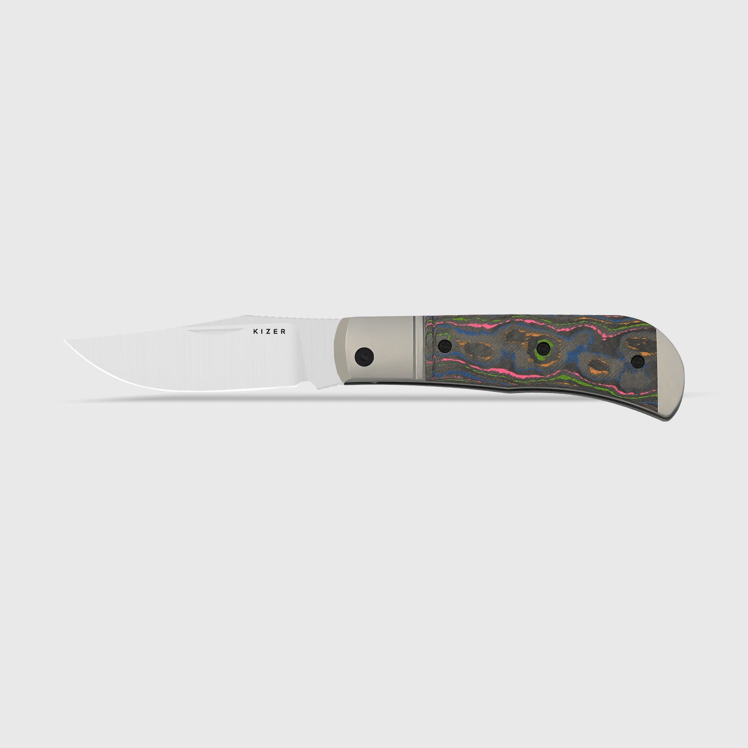 Trestle | M390 | Titanium & Camo 80s | KizerB™ 3761A2