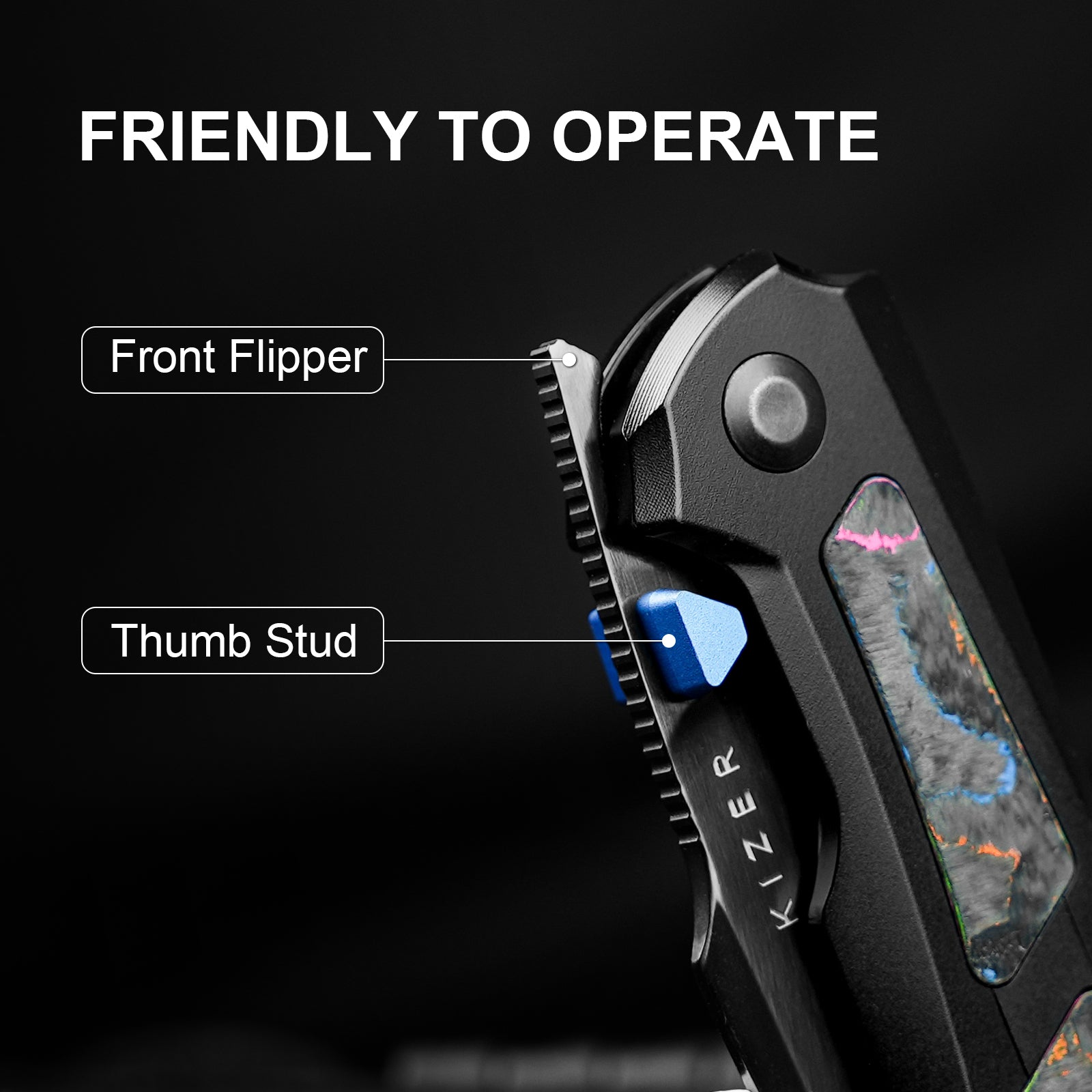 Feweed | S45VN | Titanium（Camo Carbon 80s）| Ki3694A3