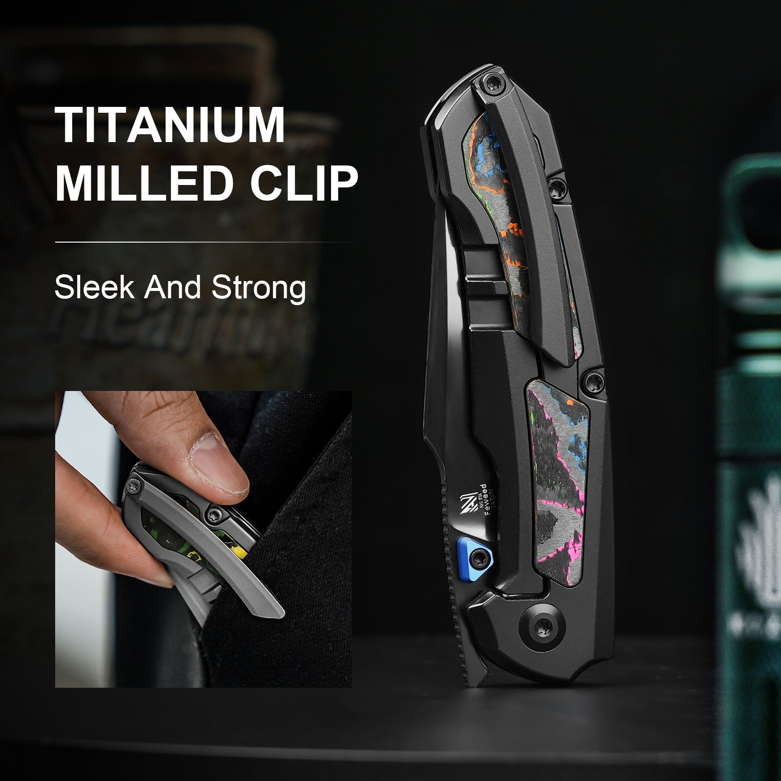 Feweed | S45VN | Titanium（Camo Carbon 80s）| Ki3694A3