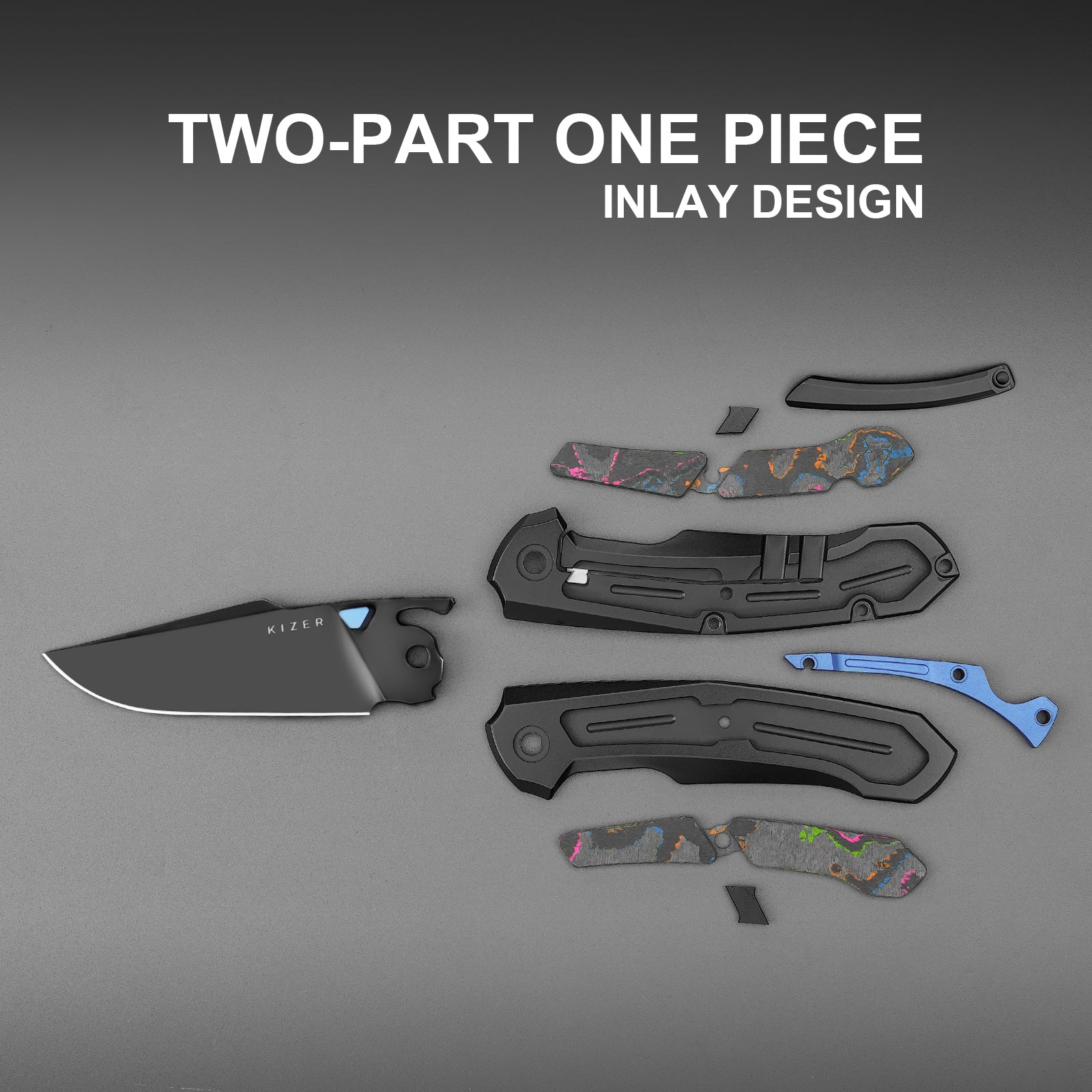 Feweed | S45VN | Titanium（Camo Carbon 80s）| Ki3694A3