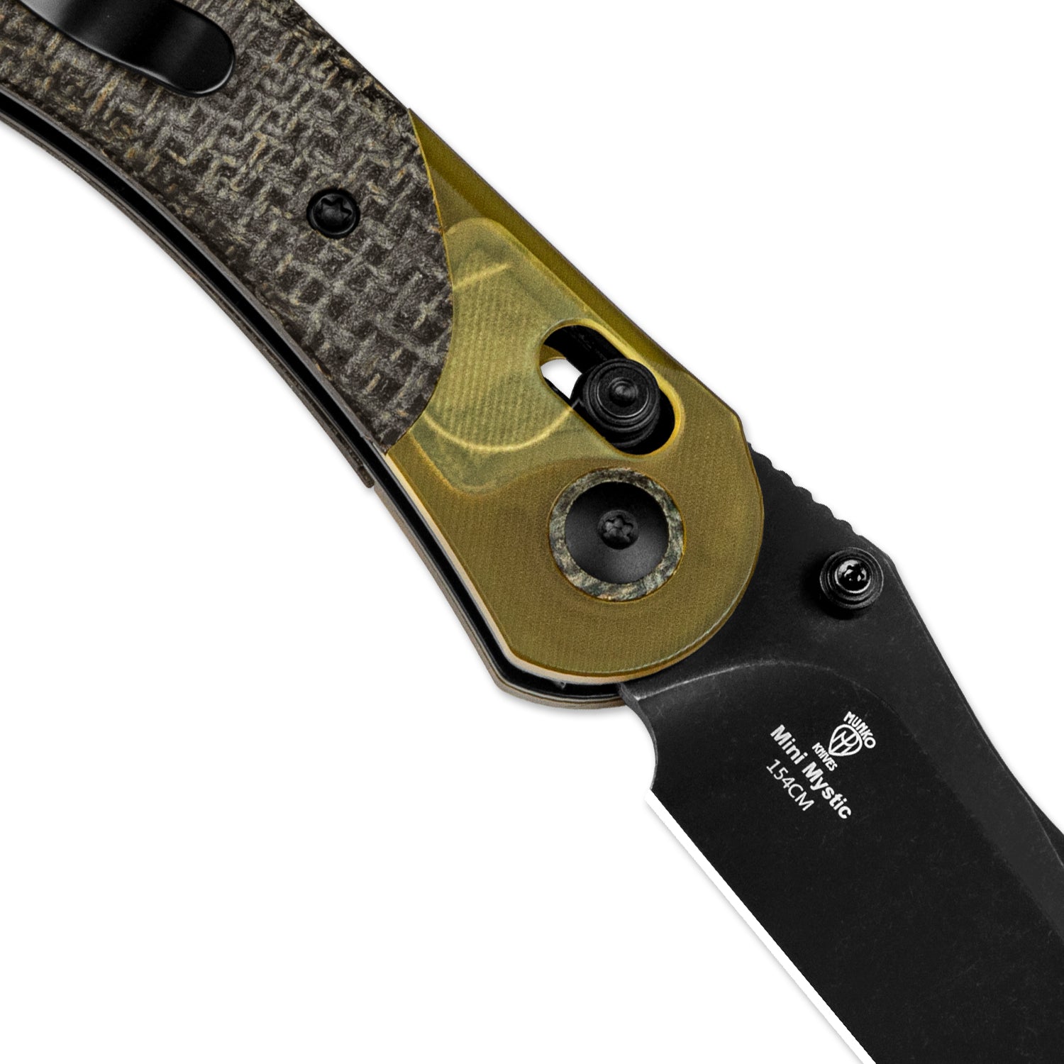 Mini Mystic | 154CM | Burlap Micarta+PEI | KizerV™ 3636C1