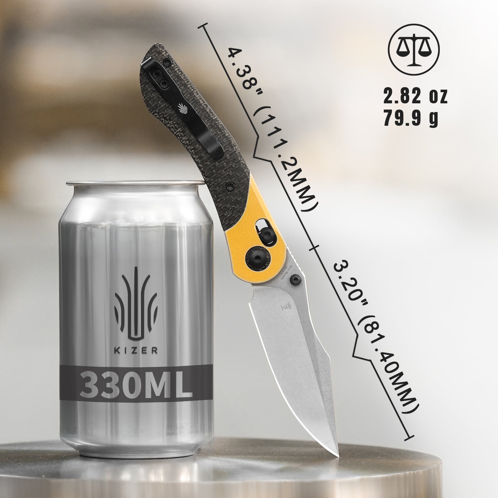 Mini Mystic | Nitro-V | Aluminum+Burlap Micarta | V3636A2