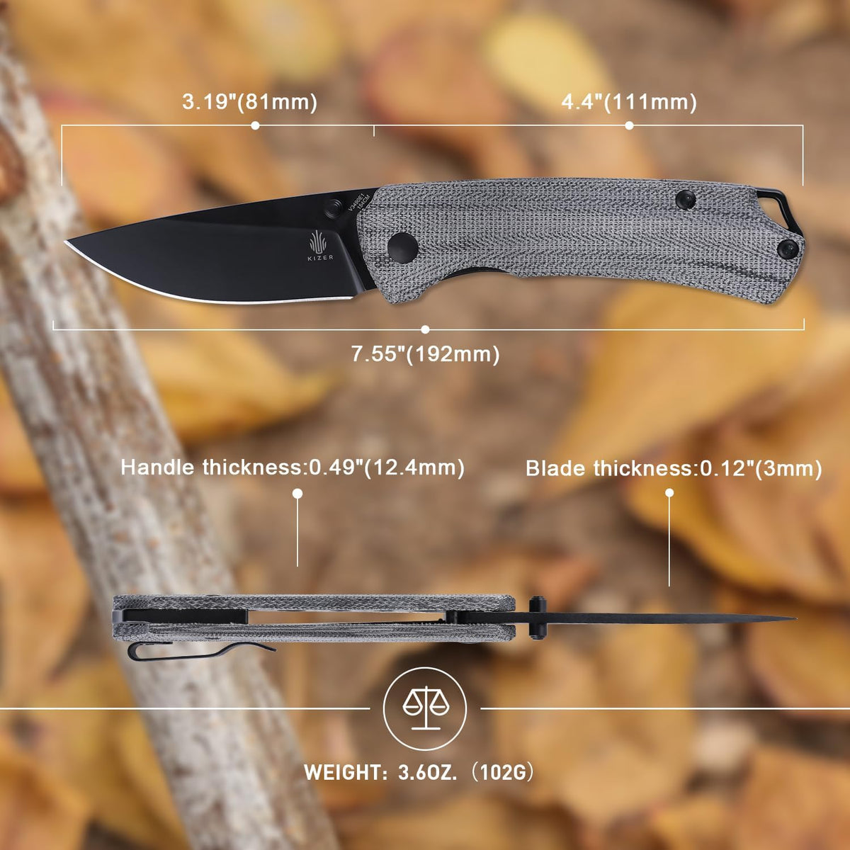 T1 | 154CM | Micarta | Exclusive | V3490E1