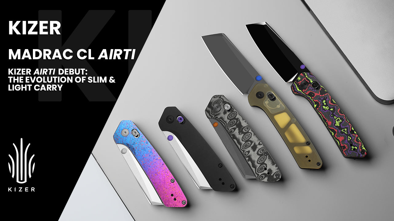 Madrac CL AirTi | Kizer Clutch Lock™ | M390 | Crystallized Titanium |