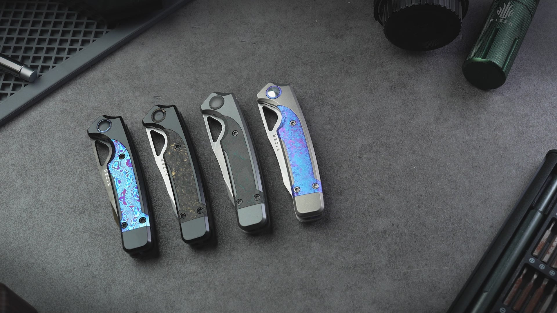 Ara 3.09 inch S45VN Titanium & Purple Snowflake Titanium Ki3729A3