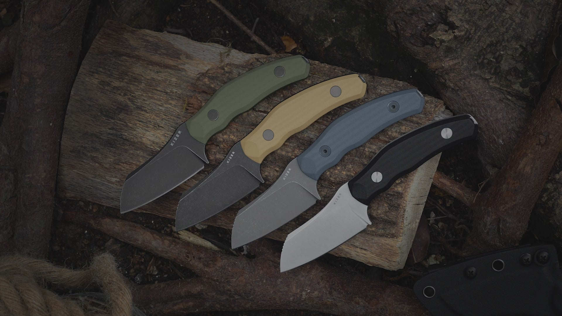 Bulldog Fix | One-Piece G10 Handle | 14C28N | Fixed Blade | KizerV™ 11