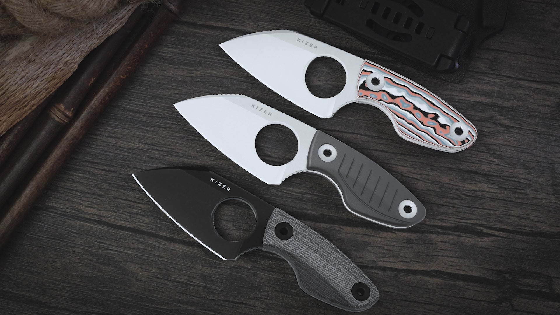 Nightjar | Japan AICHI AUS-10 Steel | Sheepfoot Fixed Blade | Aluminum