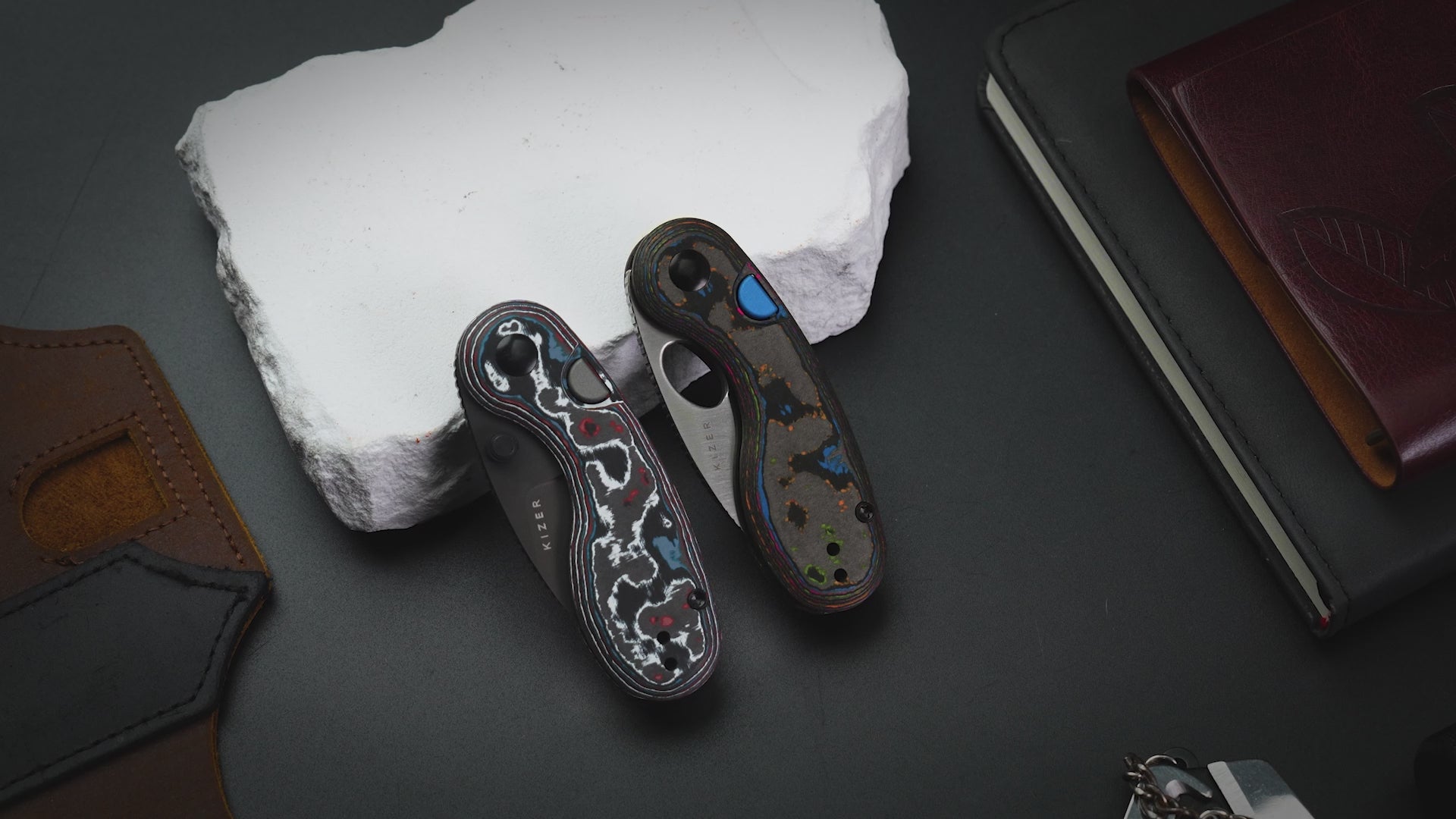Microbe 2.19 inch M390 Camo Carbon 80's Ki2742A1-Kizer