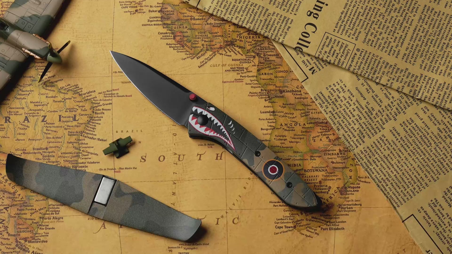 Spitfire Supermarine Edition | Matte PVD | S35VN | Drop Point Blade |