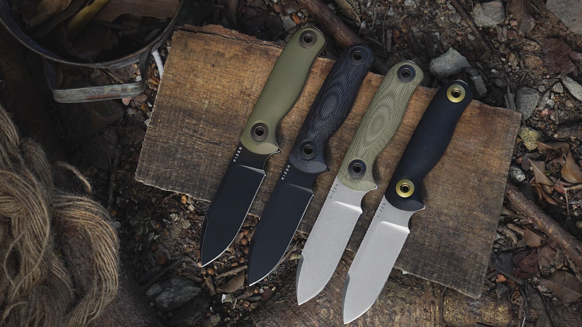 Drop Bear Fix 3 -3.8 inch 14C28N Micarta 1101A2-Kizer