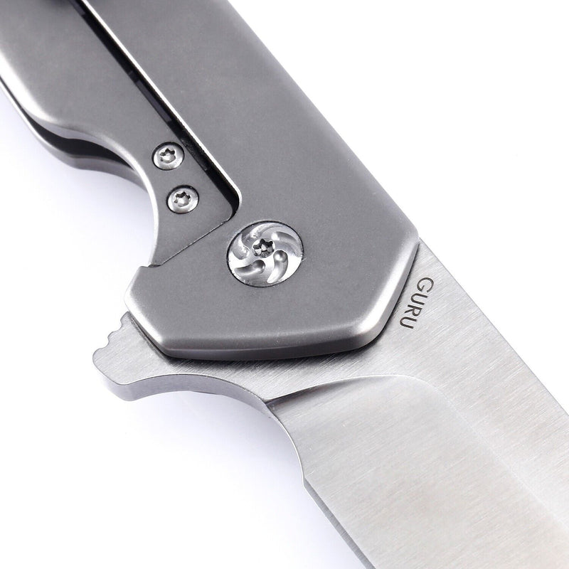 Kizer Guru EDC Folding Knife Titanium Handle S35VN Steel Ki3504K1 (2.97" Satin)