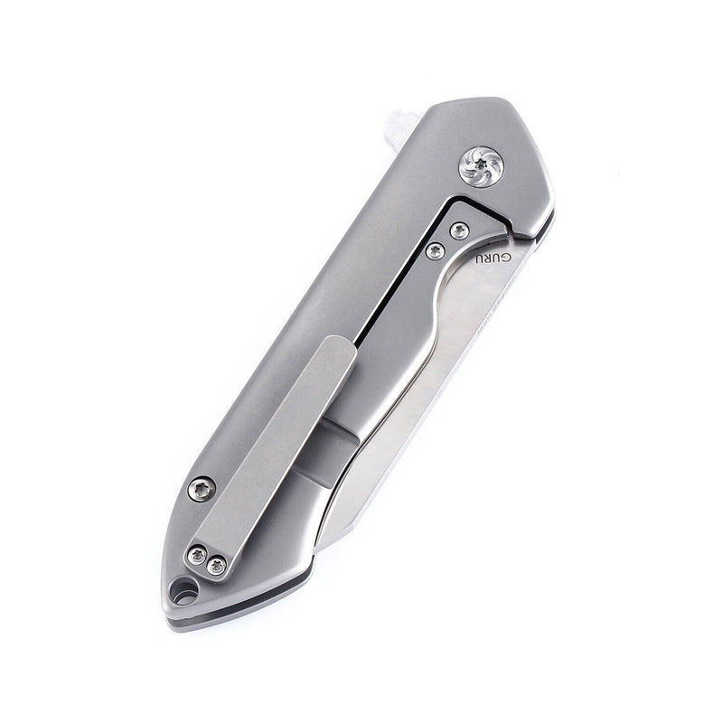 Kizer Guru EDC Folding Knife Titanium Handle S35VN Steel Ki3504K1 (2.97" Satin)