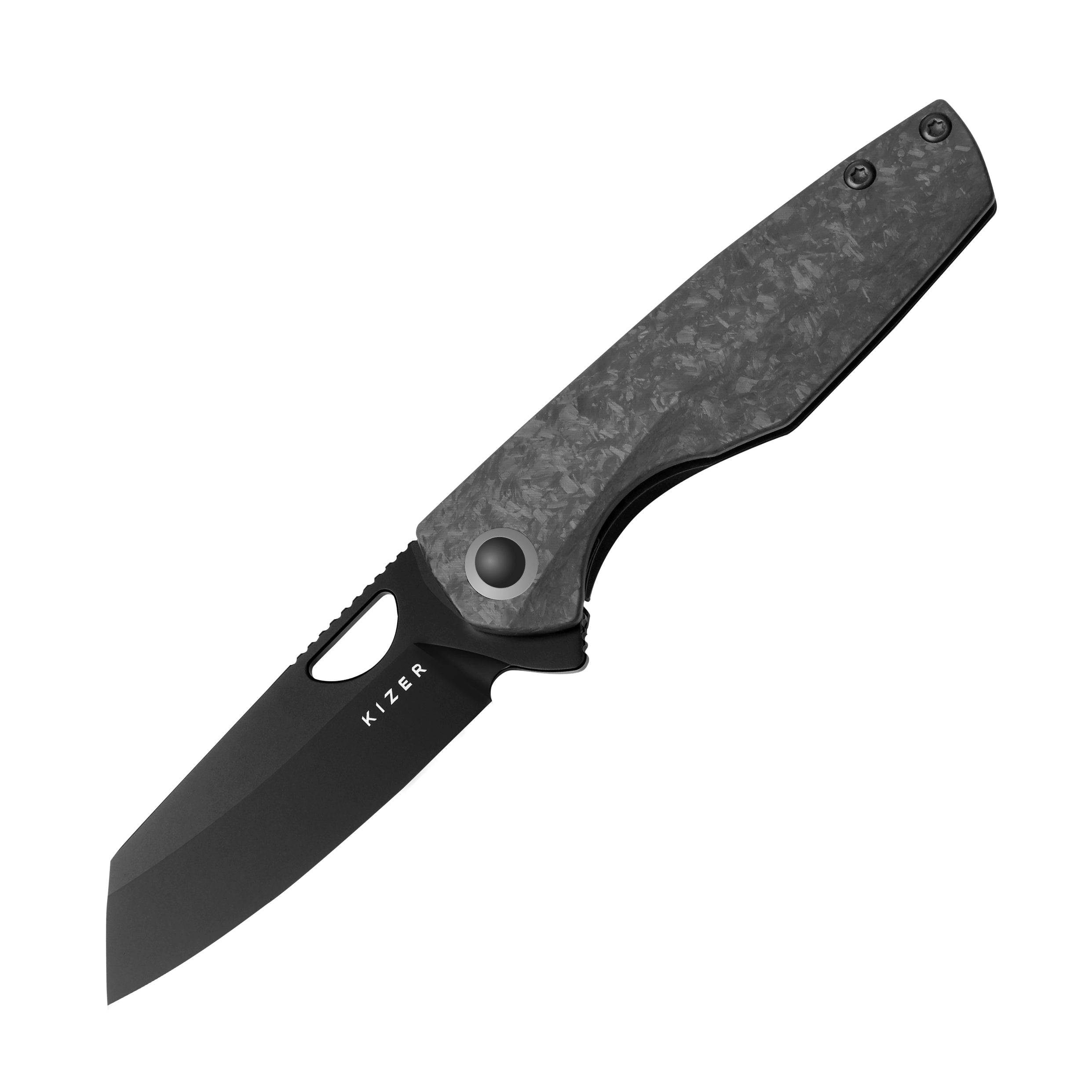 Sparrow | S45VN | Marble Carbon Fiber+Titanium | KizerB™ 3628A2