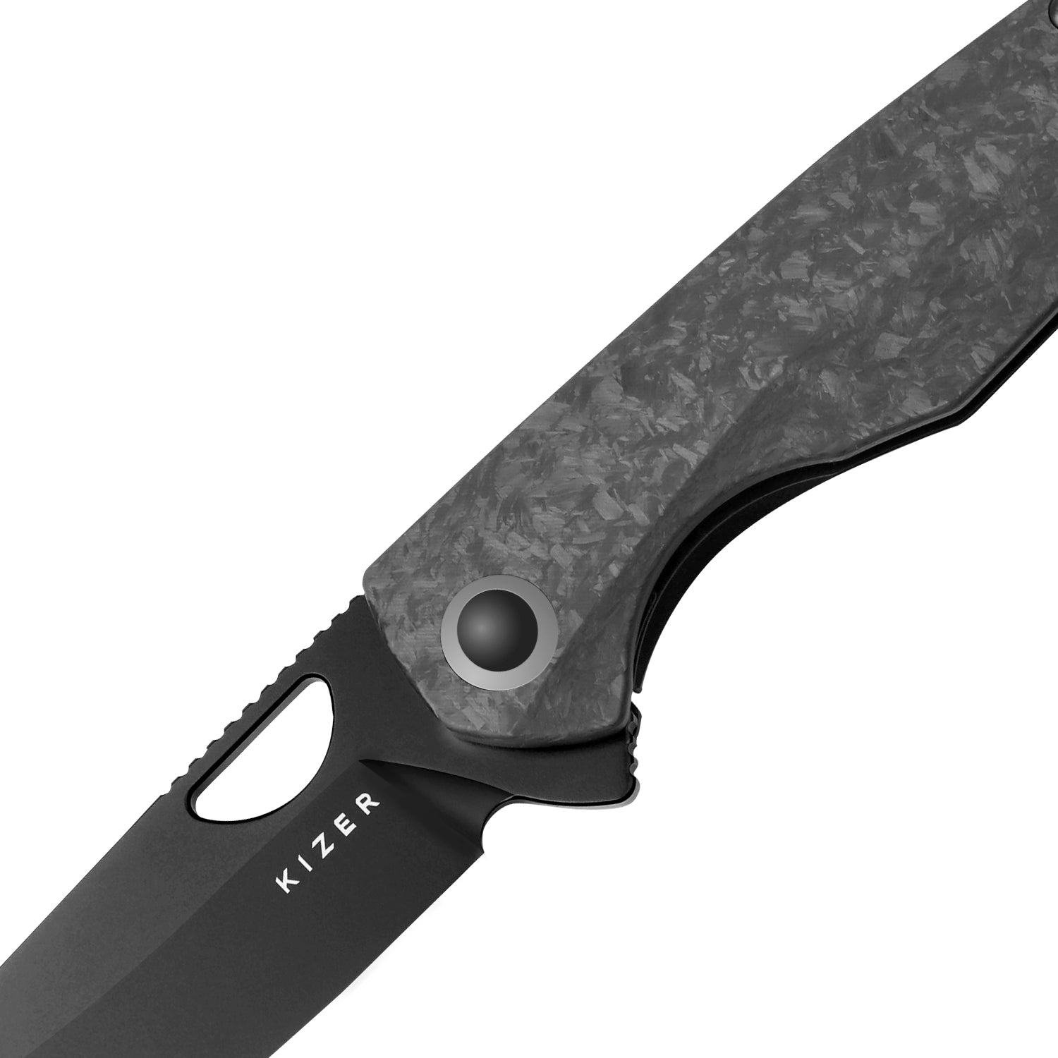 Sparrow | S45VN | Marble Carbon Fiber+Titanium | KizerB™ 3628A2
