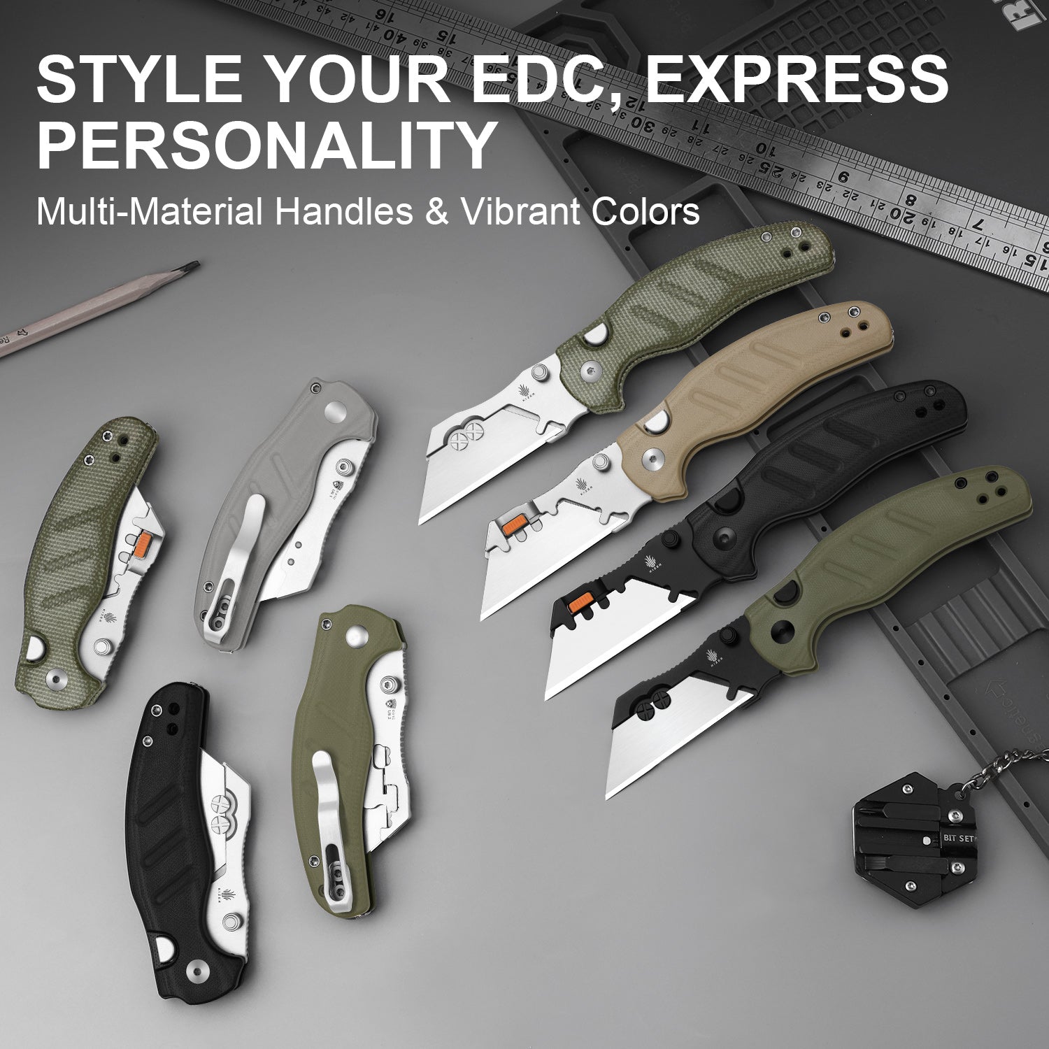 Sheepdog® Utility Knives | Kizer Button Liner Lock™ | C01C Uti 1 | 5Cr15MoV | KizerV™ 3488.29JSA3