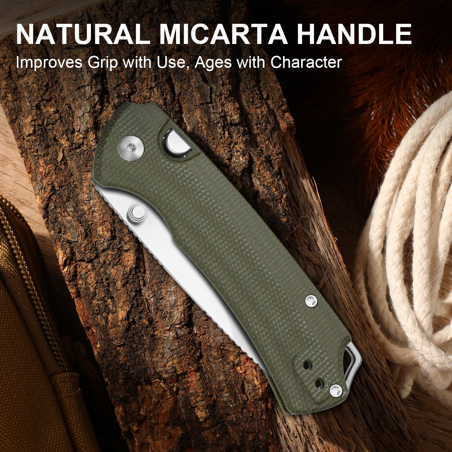 T1 BD | Button Liner Lock™ | Nitro-V | Micarta | KizerV™ 3490.2BA1