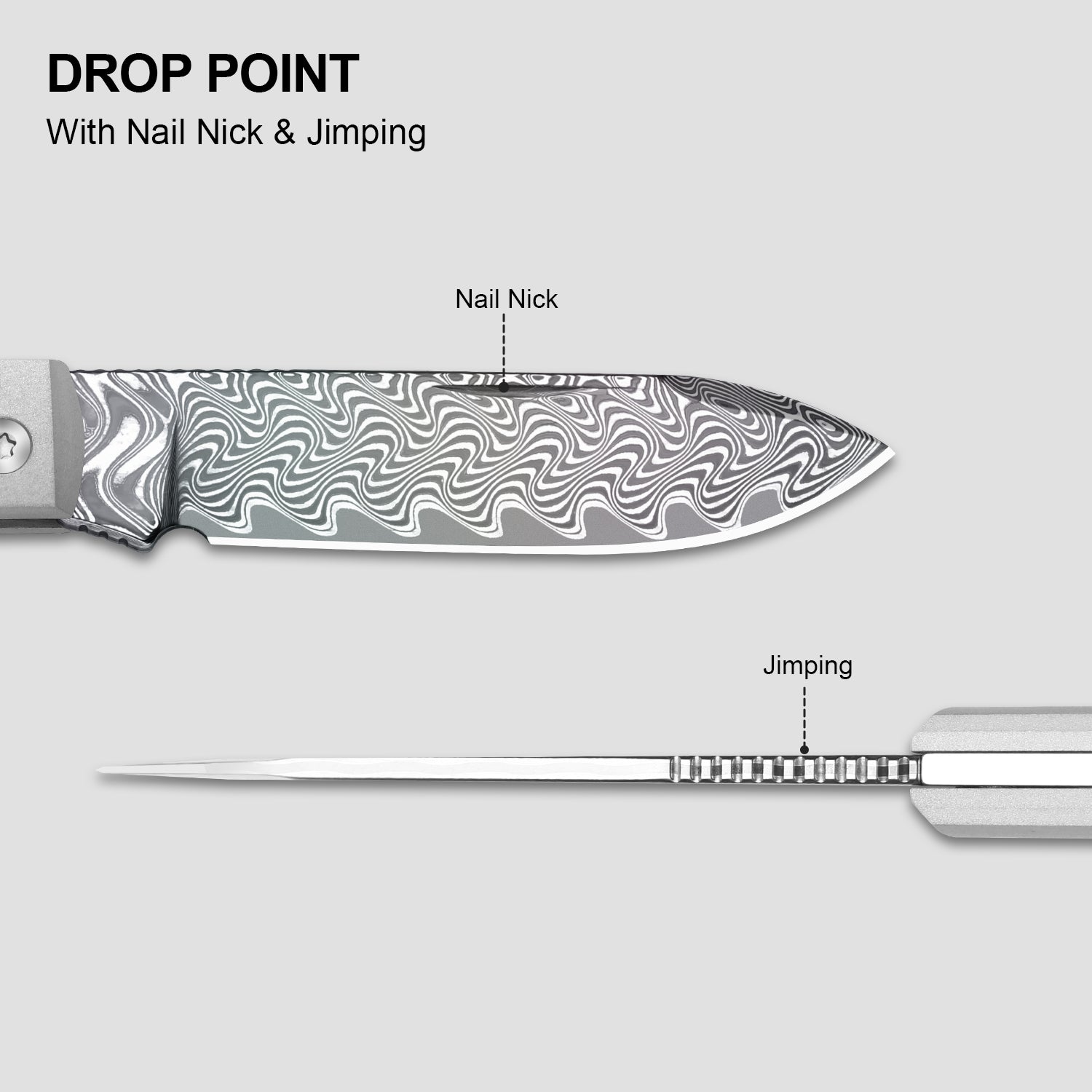Trestle D With Pac-Bar | Rainbow Damascus | Aluminum & Fat Carbon | Slip Joint | KizerV™ 3760A5