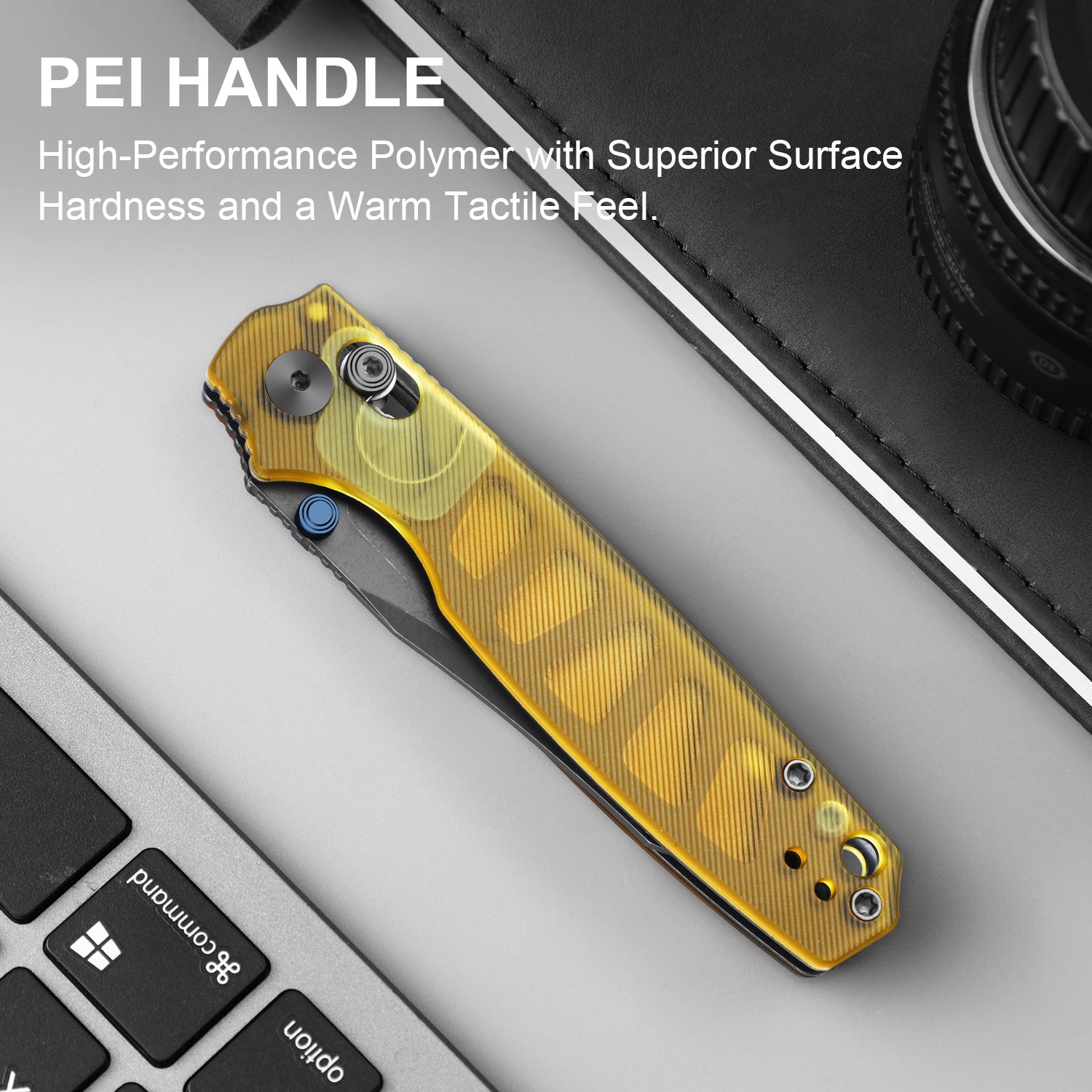 Pokiman CC | Kizer Clutch Lock™ | Clip Point | Four-Finger Full Grip | Clear PEI | KizerV™ 3789A3