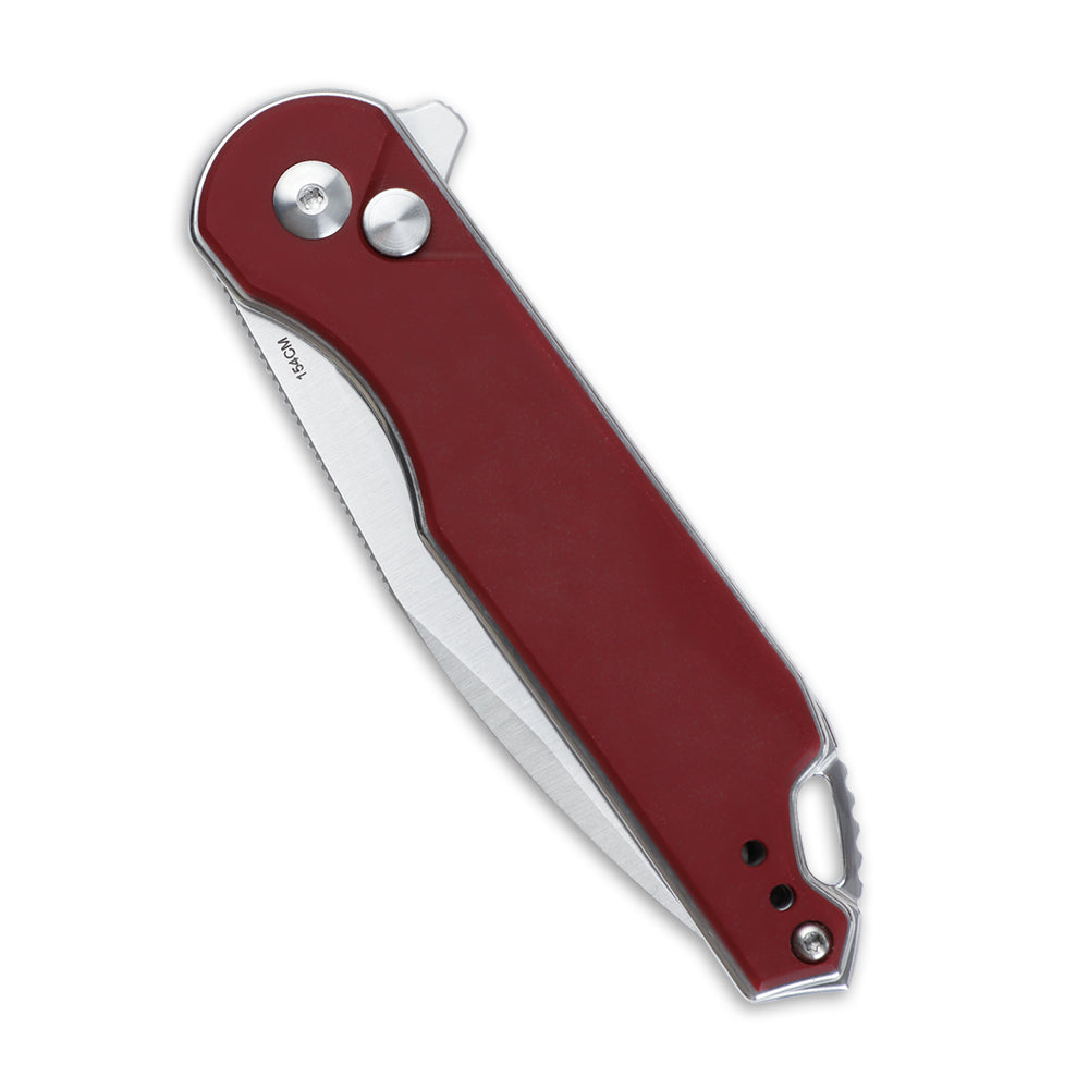 Kizer Cutlery Assassin Folding Knife 3" 154CM Steel Blade Red Micarta  Handle