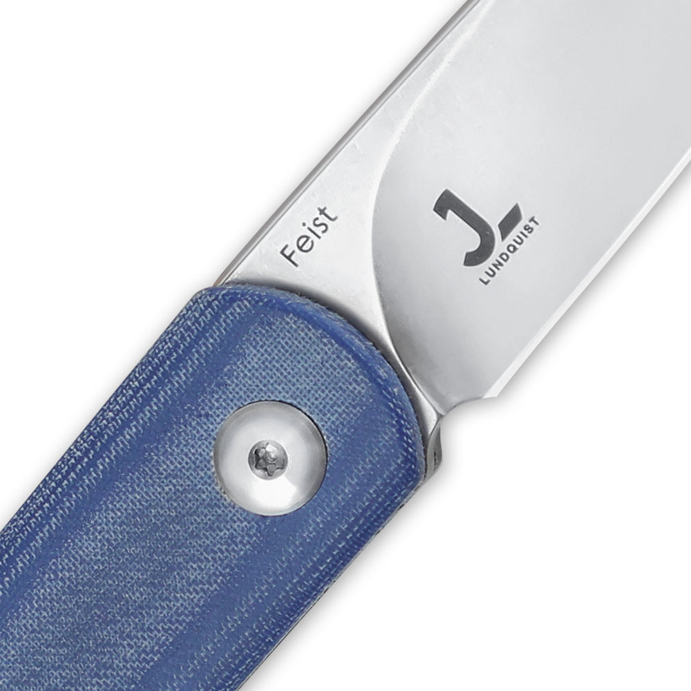 Feist Blue Micarta Handle EDC Folding Knife - Kizer