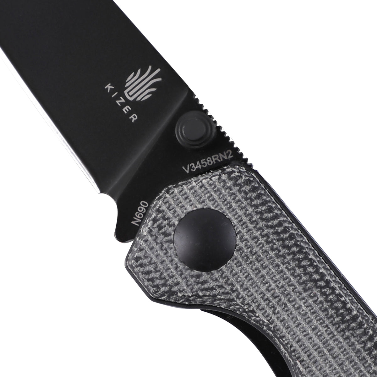 Kizer Begleiter® Mini Micarta Black V3458RN2 (2.87" Black)