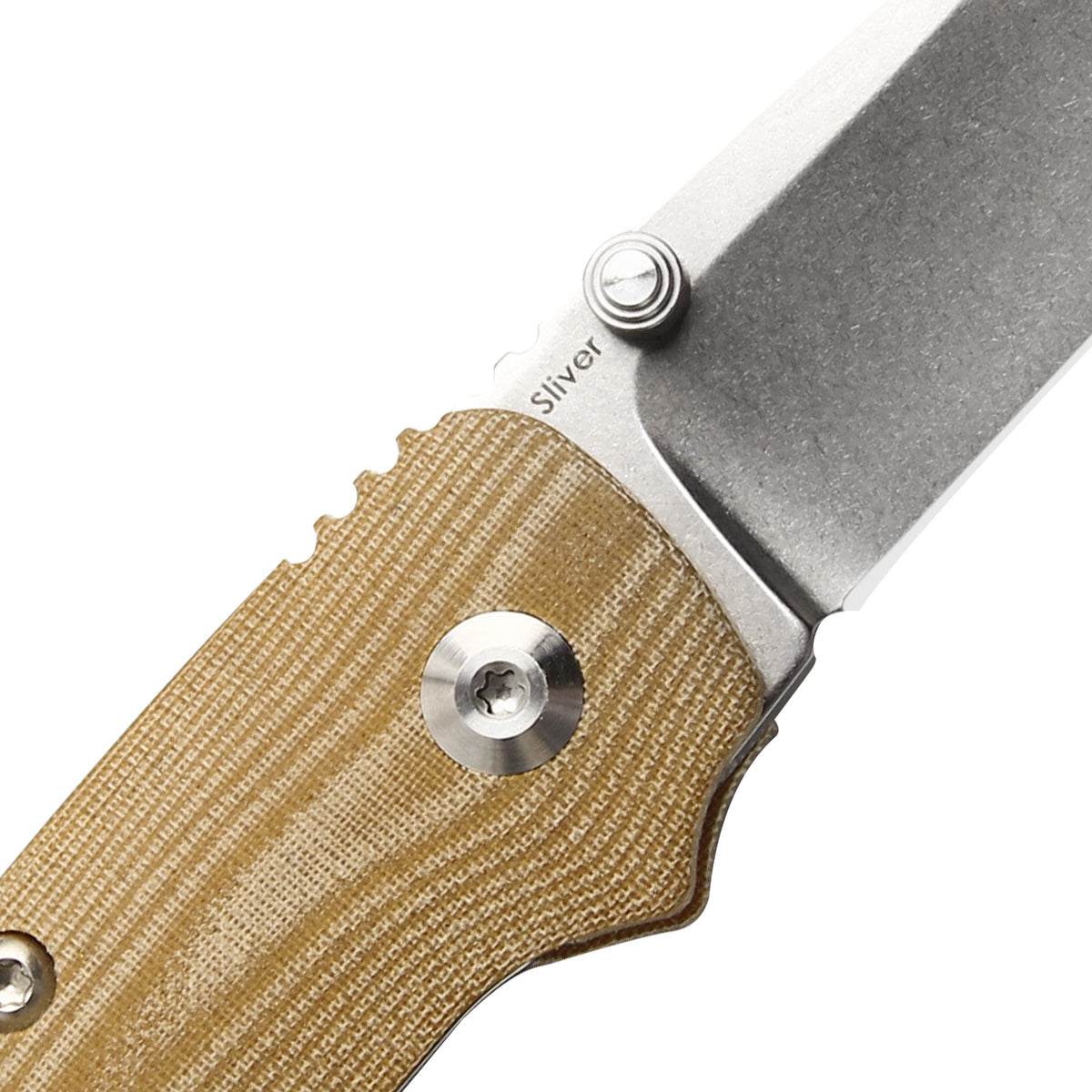Kizer Sliver Micarta Brown Ki4419A5(3.50" Stonewash)