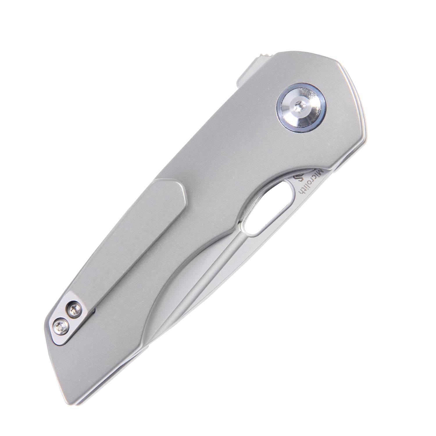 Microlith Silver Titanium Handle Small EDC Pocket Knife - Kizer