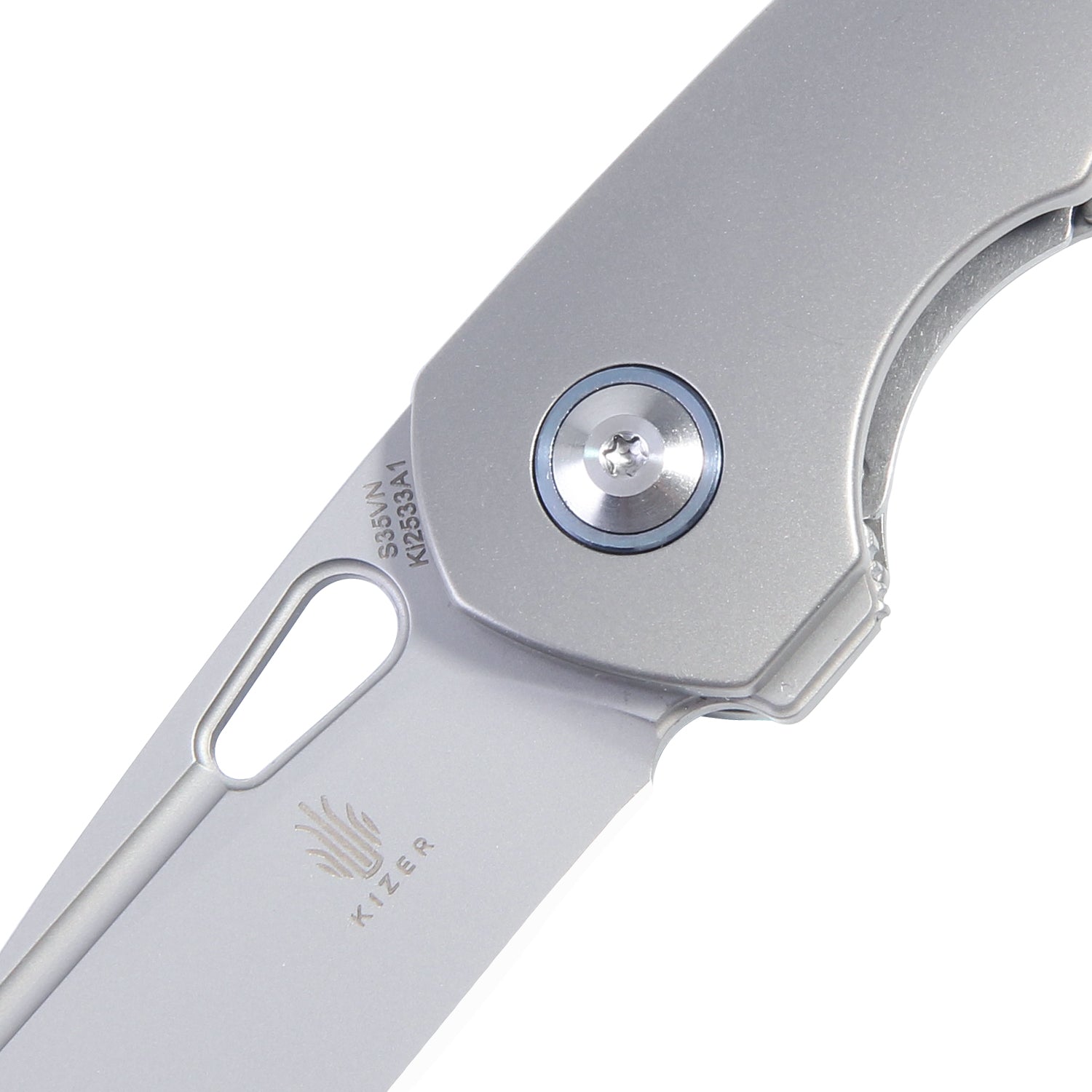 Kizer Microlith Titanium Silver Ki2533A1 (2.4" Bead Blast)