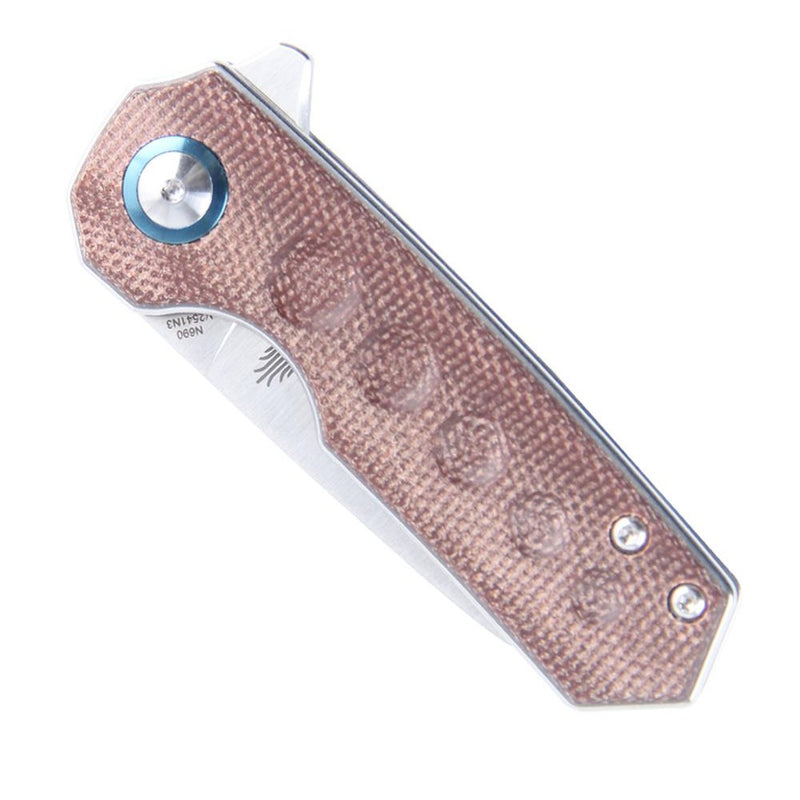 Lieb Brown Micarta 2.3 inch EDC Knife - Kizer