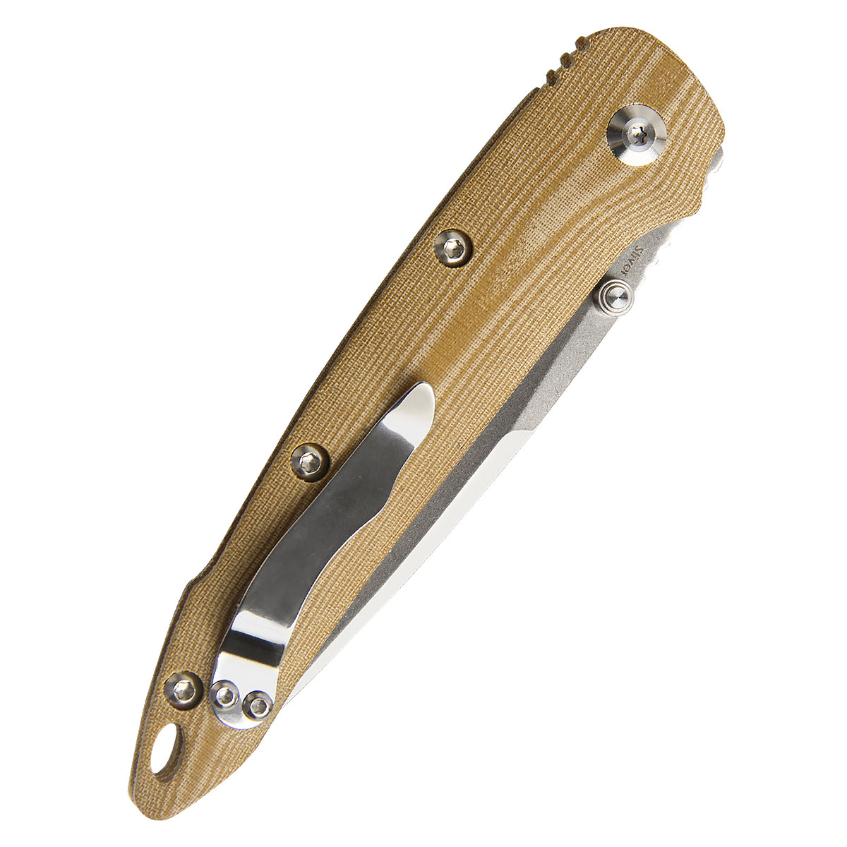Kizer Sliver Micarta Brown Ki4419A5(3.50" Stonewash)