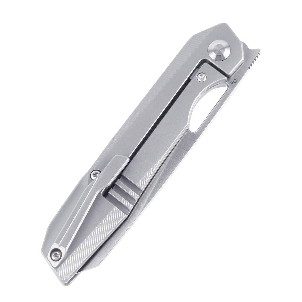 Kizer Genie Titanium Gray Ki4545A1 (3.4" Stonewash)